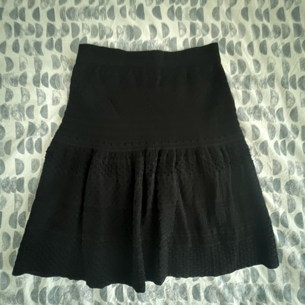 BCBG Max Azria Black Top & Skirt Set | Silk & Cotton